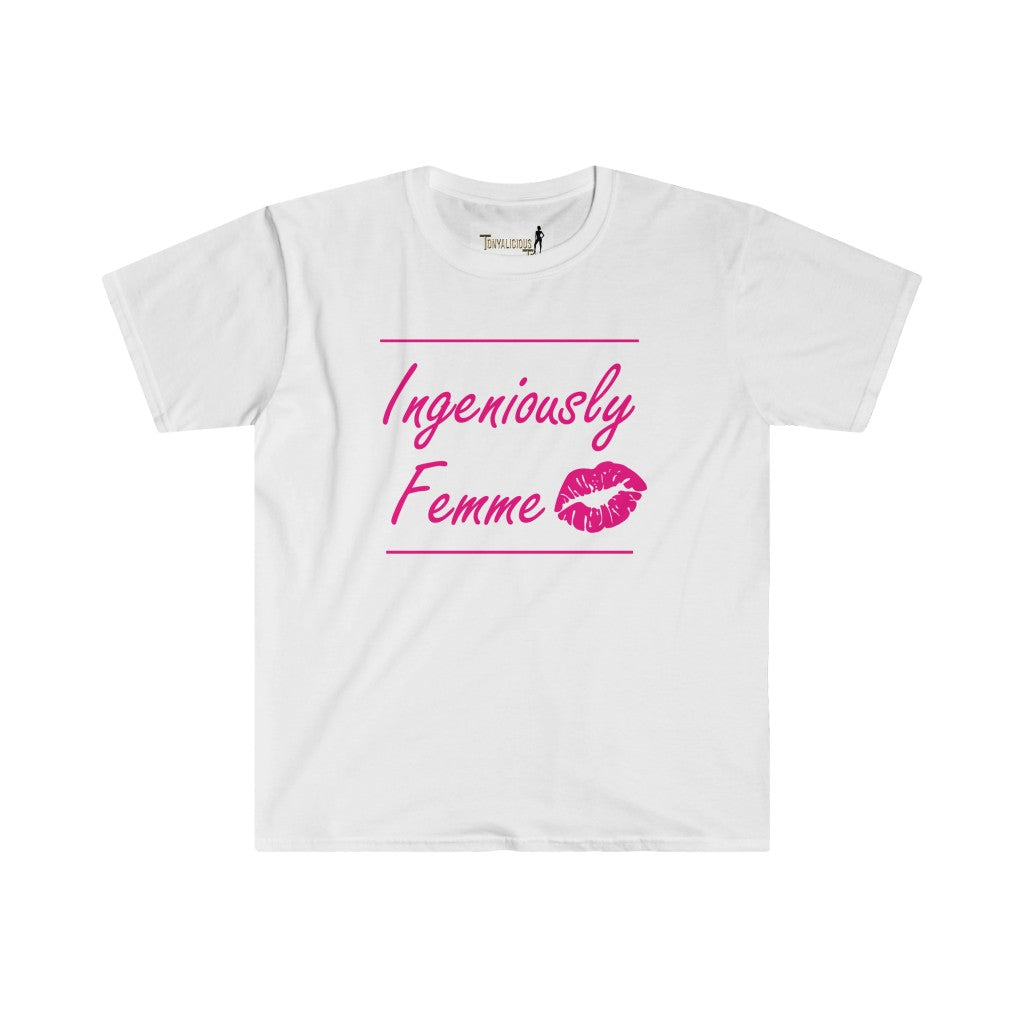 Ingeniously Femme Tee (Pink Print) - Tonyalicious Tees