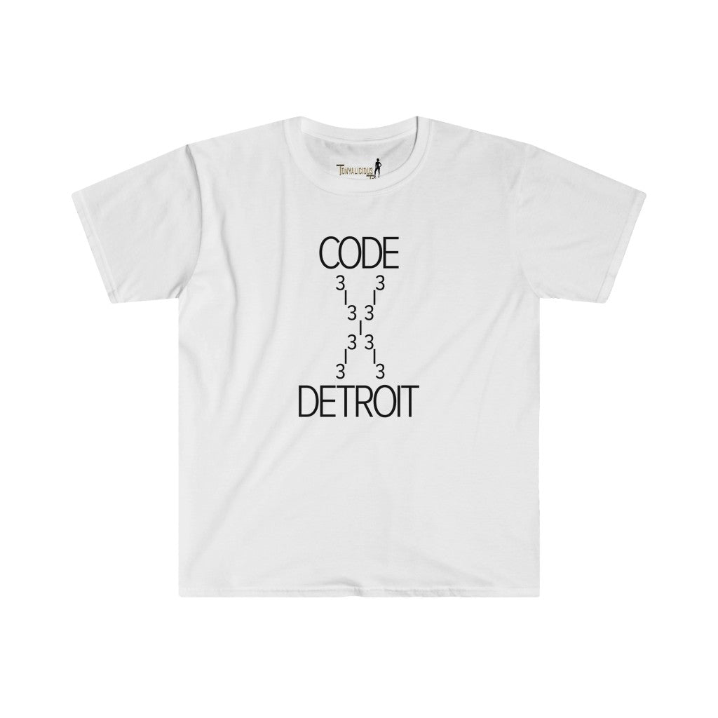Code 313 Detroit Tee (Black Print) - Tonyalicious Tees